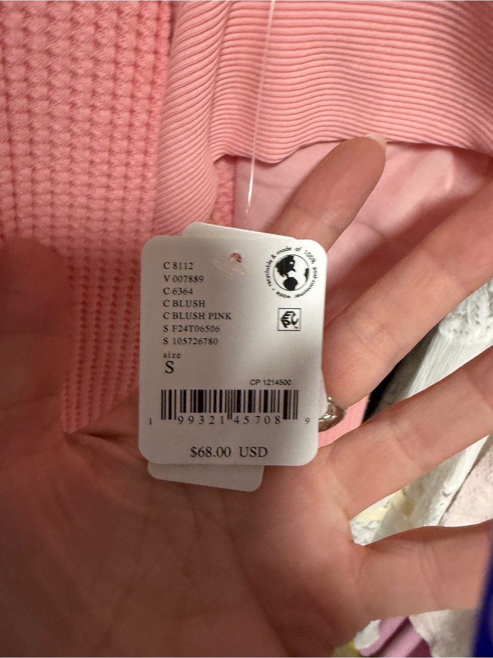 Free People One Blake Thermal in Blush Pink - Picture 6 of 6